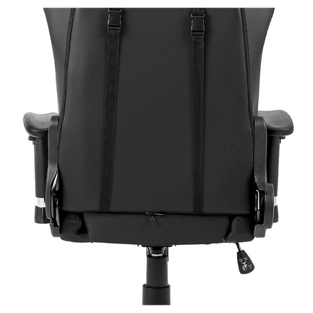 FOTEL GAMINGOWY BIUROWY OBROTOWY FURIA CZARNY SKÓRA PU