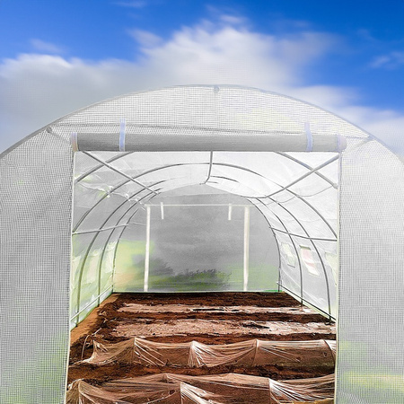 TUNEL OGRODOWY FOLIOWY SZKLARNIA 18m2 TF06W 6x3m BIAŁY SOLIDNY