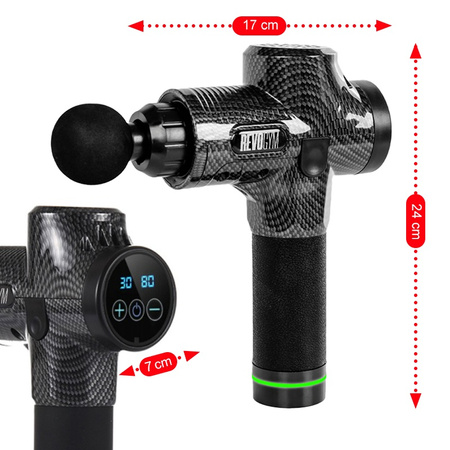 PISTOLET DO MASAŻU MOCNY MASAŻER DO PLECÓW CIAŁA MASSAGE GUN 100W + 8 KOŃCÓWEK TP02