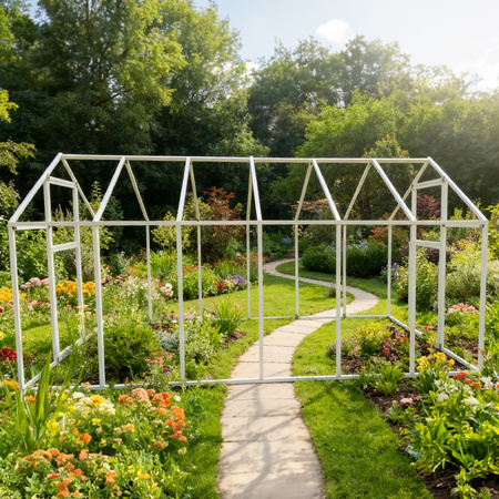 SZKLARNIA OGRODOWA Z POLIWĘGLANU TUNEL FLOWERS OCYNK 4 MM 210x400 CM 8,4m2