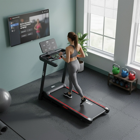 BIEŻNIA ELEKTRYCZNA TRENINGOWA DOMOWA SKŁADANA RUN-1 1-16 KM/H 140 KG 230 V BLUETOOTH