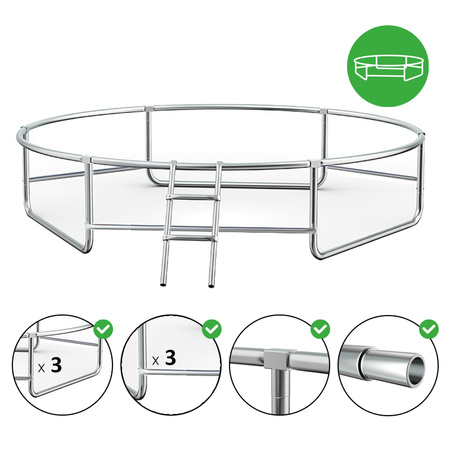 TRAMPOLINA OGRODOWA DLA DZIECI ZUMA 8FT WIELOKOLOROWA 244 CM