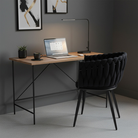 KRZESŁO FOTEL WELUROWY TAPICEROWANY RISO CZARNY NOGI CZARNE