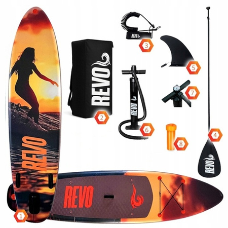 DESKA SUP GOLD-COAST DO PŁYWANIA STAND UP PADDLE POMPOWANA 320CM ZESTAW