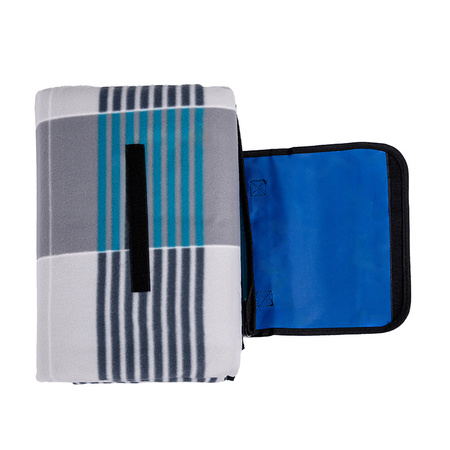 KOC PIKNIKOWY WODOODPORNY MATA PLAŻOWA Z IZOLACJĄ SANDY 1B NIEBIESKA KRATKA 2x2