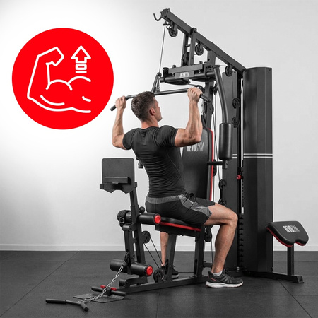 ATLAS DO ĆWICZEŃ WIELOSTANOWISKOWY TRENINGOWY SIŁOWNIA DOMOWA LS08 90KG