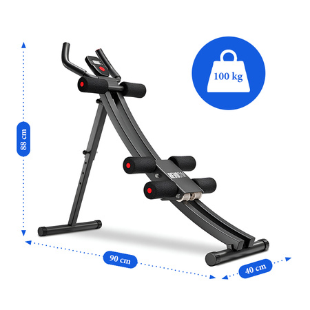 TRENAŻER MIĘŚNI BRZUCHA SKŁADANY REGULOWANY RP01