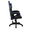 FOTEL GAMINGOWY BIUROWY OBROTOWY ZING-B CZARNO/NIEBIESKI SKÓRA PU