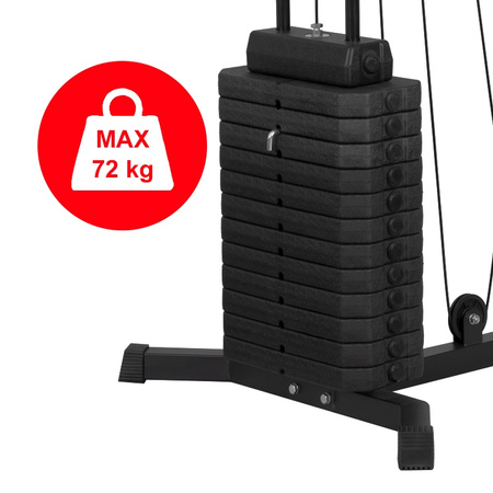 ATLAS DO ĆWICZEŃ WIELOSTANOWISKOWY TRENINGOWY SIŁOWNIA DOMOWA LS04 72KG