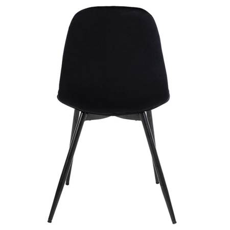 FOTEL KRZESŁO WELUROWE TAPICEROWANE CAMA CZARNE NOGI CZARNE
