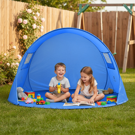 NAMIOT PLAŻOWY OGRODOWY TURYSTUCZNY PARAWAN SUNSET 1B CIEMNY NIEBIESKI