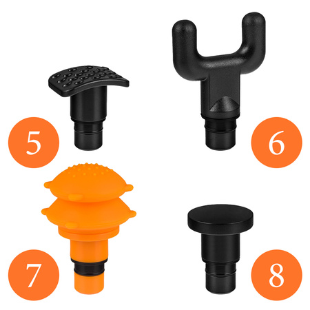 PISTOLET DO MASAŻU MOCNY MASAŻER DO PLECÓW CIAŁA MASSAGE GUN 100W + 12 KOŃCÓWEK RP20