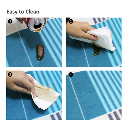 KOC PIKNIKOWY WODOODPORNY MATA PLAŻOWA Z IZOLACJĄ SANDY 1B NIEBIESKA KRATKA 2x2