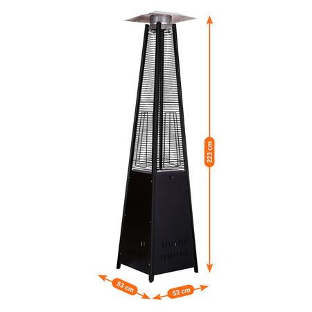 OGRZEWACZ TARASOWY PARASOL GRZEWCZY GAZOWY PIRAMIDA POKROWIEC REDUKTOR