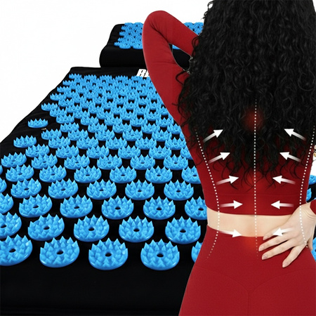 MATA DO AKUPRESURY ZDROWOTNA Z KOLCAMI AKUPRESURA MASAŻ ZESTAW Z PODUSZKĄ