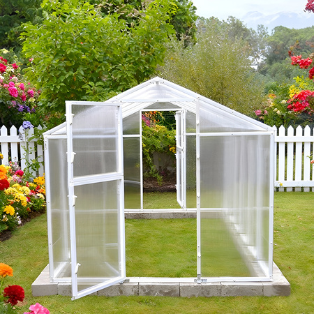 SZKLARNIA OGRODOWA Z POLIWĘGLANU TUNEL FLOWERS OCYNK 4 MM 210x400 CM 8,4m2