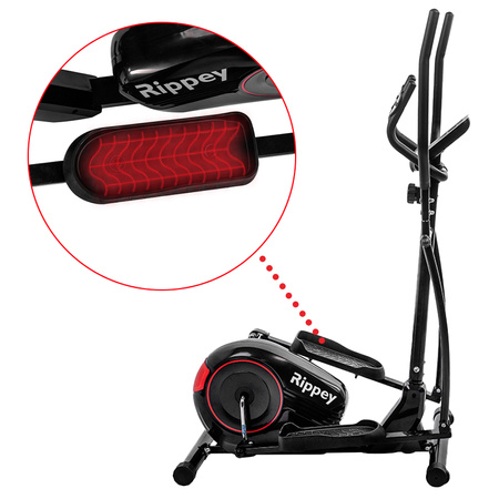 TRENAŻER ELIPTYCZNY ROWER TRENINGOWY ORBITREK MAGNETYCZNY FLEX BLACK