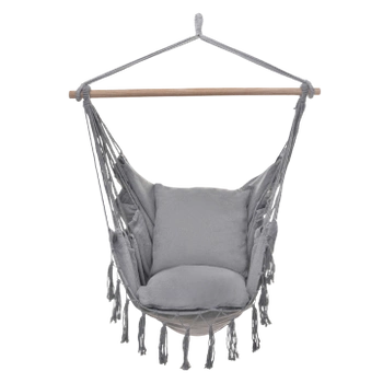 FOTEL OGRODOWY WISZĄCY KRZESŁO BRAZYLIJSKIE HAMAK HUŚTAWKA JULIA SZARY