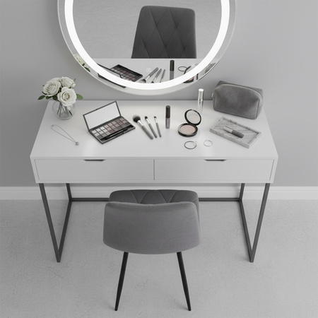 KRZESŁO FOTEL WELUROWY TAPICEROWANY TESA CIEMNOSZARY NOGI CZARNE