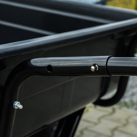 PRZYCZEPKA OGRODOWA DO KOSIARKI TRAKTORKA OGRODOWEGO BOGIE-TRAX CZARNA POLIMEROWA DO 400 KG