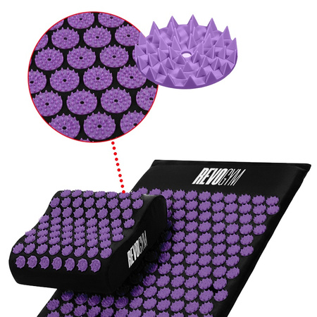 MATA DO AKUPRESURY ZDROWOTNA Z KOLCAMI AKUPRESURA MASAŻ ZESTAW Z PODUSZKĄ