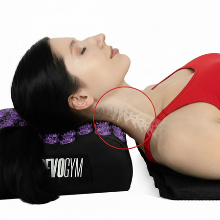 MATA DO AKUPRESURY ZDROWOTNA Z KOLCAMI AKUPRESURA MASAŻ ZESTAW Z PODUSZKĄ