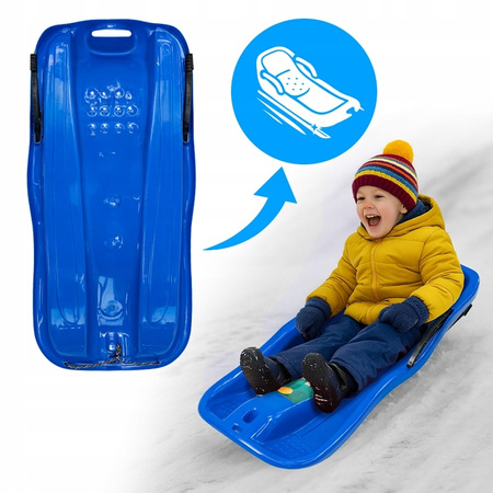 SANKI DZIECIĘCE Z HAMULCEM ŚLIZG PLASTIKOWY SKIPPER NIEBIESKE