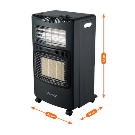 PIECYK GAZOWO-ELEKTRYCZNY DOMOWY GRZEJNIK FARELKA NA BUTLĘ REDUKTOR 4200W