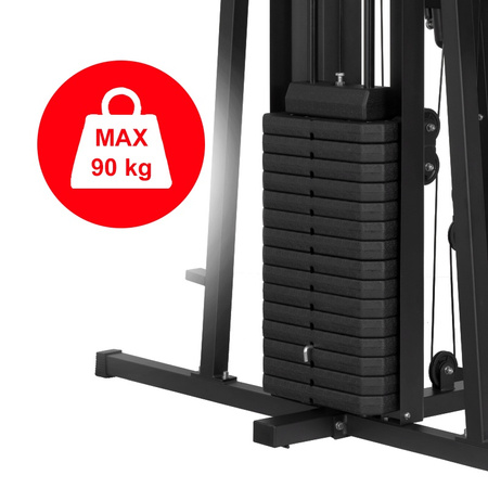 ATLAS DO ĆWICZEŃ WIELOSTANOWISKOWY TRENINGOWY SIŁOWNIA DOMOWA LS06 90KG