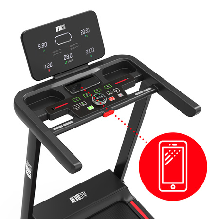 BIEŻNIA ELEKTRYCZNA TRENINGOWA DOMOWA SKŁADANA RUN-1 1-16 KM/H 140 KG 230 V BLUETOOTH