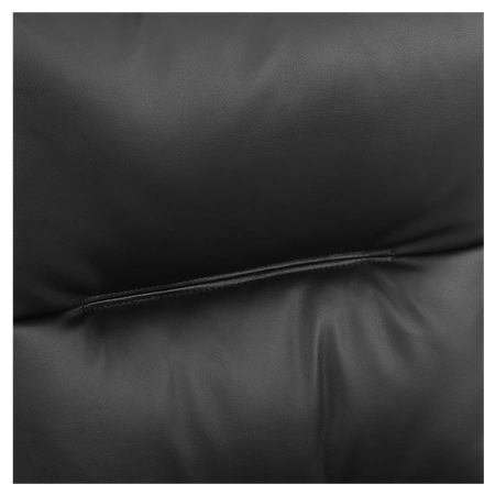 FOTEL BIUROWY OBROTOWY ZENIT CZARNA SKÓRA PU PODSTAWA CHROM