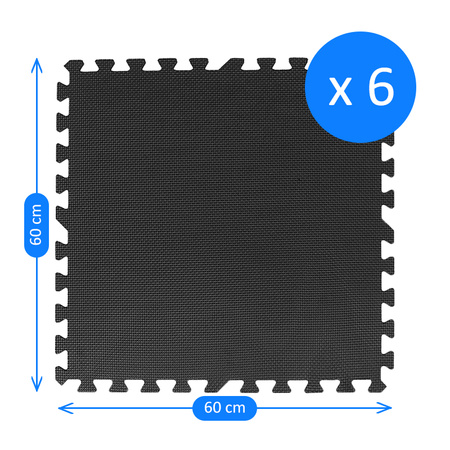 MATA PUZZLE DO ĆWICZEŃ SPORTÓW WALKI SIŁOWNI 60x60CM PIANKA EVA FLAT