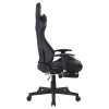 FOTEL GAMINGOWY BIUROWY OBROTOWY RIVAL CZARNY SKÓRA PU