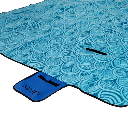 KOC PIKNIKOWY WODOODPORNY MATA PLAŻOWA Z IZOLACJĄ SANDY 1A NIEBIESKI 2x2