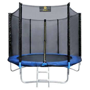 TRAMPOLINA OGRODOWA DLA DZIECI ZUMA 8FT CZARNO/NIEBIESKA 244 CM
