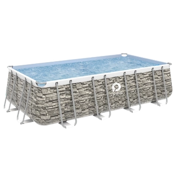 BASEN STELAŻOWY OGRODOWY PROSTOKĄTNY AVENLI ROCKY Z POMPĄ 400x200 ZESTAW