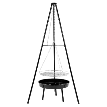 PALENISKO GRILL OGRODOWY WĘGLOWY Z POKRYWĄ VL08 CZARNE