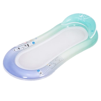 MATERAC PLAŻOWY DMUCHANY DO PŁYWANIA Z SIATKĄ RAINBOW-BLUE 153x72