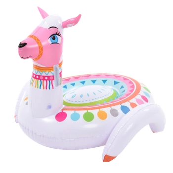 MATERAC PLAŻOWY DMUCHANY POMPOWANY DO PŁYWANIA ALPACA 110x100 CM