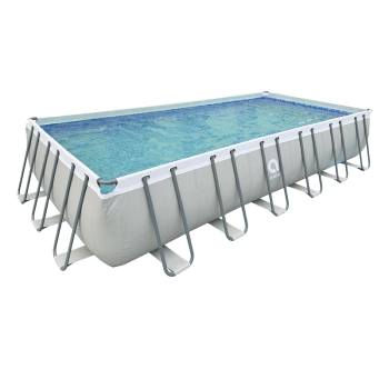 BASEN STELAŻOWY OGRODOWY PROSTOKĄTNY AVENLI CRYSTAL Z POMPĄ 760x366 ZESTAW