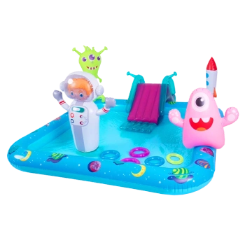 BASEN DMUCHANY DLA DZIECI ZE ZJEŻDZALNIĄ WODNY PLAC ZABAW FONTANNA ZESTAW