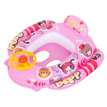 FOTELIK KOŁO POMPOWANE DO PŁYWANIA DLA DZIECI WHEELY-PINK 73x75 CM