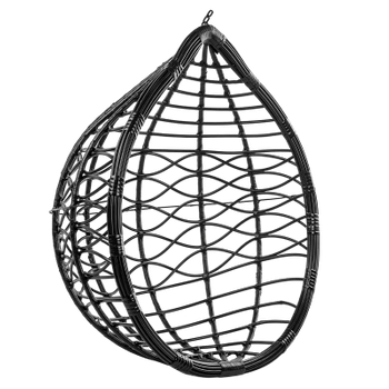 FOTEL OGRODOWY WISZĄCY KOKON DUŻY BEZ PODSTAWY VEGAS CZARNY