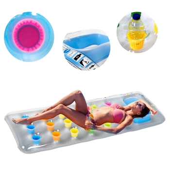 MATERAC PLAŻOWY DMUCHANY POMPOWANY DO PŁYWANIA POCKET 173x63 CM