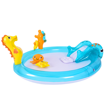 BASEN MATA DMUCHANA POMPOWANA DLA DZIECI CANDY ZJEŻDŻALNIA FONTANNA 200x152