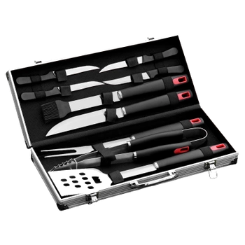 ZESTAW AKCESORIÓW DO GRILA BBQ-A2 ZE STALI NIERDZEWNEJ 9w1 + WALIZKA