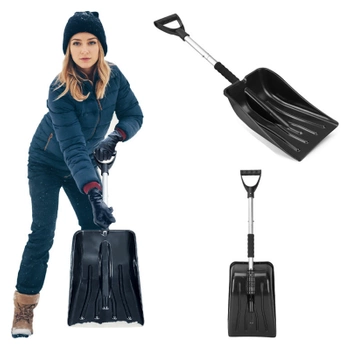 ŁOPATA DO ŚNIEGU ALUMINIOWA SZUFLA DO ODŚNIEŻANIA DO AUTA SKŁADANA 84 CM