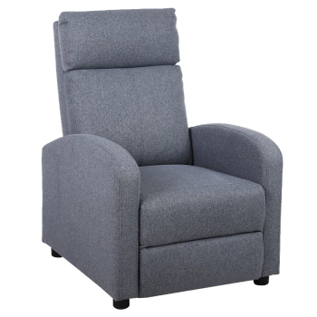 FOTEL ROZKŁADANY WYPOCZYNKOWY DO SPANIA TAPICEROWANY JAVA CIEMNOSZARY