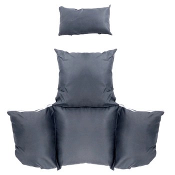 PODUSZKA DO FOTELA OGRODOWEGO KOKONU HUŚTAWKI SZARA