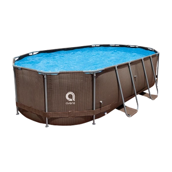 BASEN STELAŻOWY OGRODOWY PROSTOKĄTNY AVENLI FLORIDA Z POMPĄ 427x275 ZESTAW